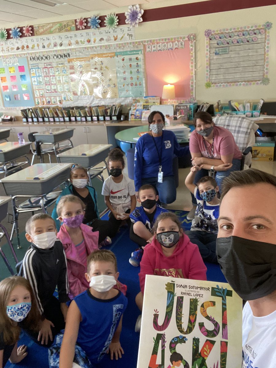 BrianPSutton's tweet photo. Highly recommend this book for students! Plus I love any opportunity to read to a class, especially when they earn it the #JKWay https://t.co/aZvxQfNJll