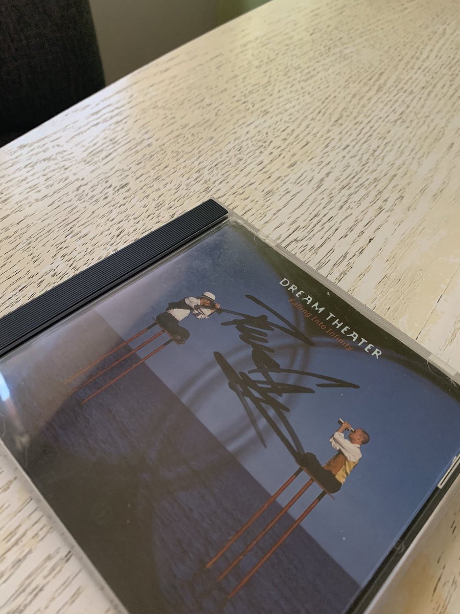 edgarran's tweet photo. @DerekSherinian Some of them yes, but this one has specific weight!! Happy 24th!! #FallingIntoInfinity #DreanTheater https://t.co/XsE0NwUgsJ