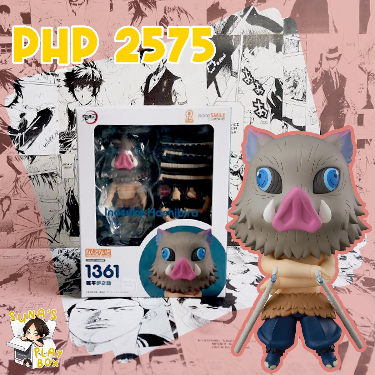 SunasPlaybox's tweet photo. 1408 Giyuu Tomioka (1pc)
1361 Inosuke Hashibira (1pc)
1505 Norman (1pc)
1514 Sesshomaru (2pcs)

#NendoroidPh #Nendoroid #KimetsuNoYaiba #DemonSlayer #PromisedNeverland #Inuyasha https://t.co/KcgwAhtO5n