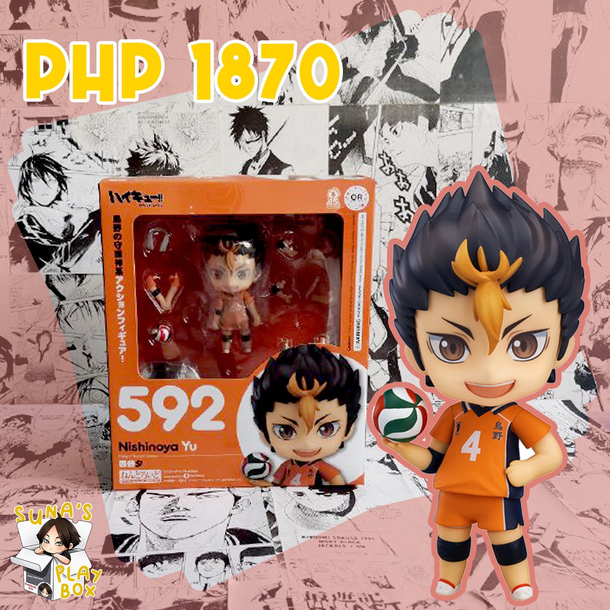 SunasPlaybox's tweet photo. 689 Kuroo Tetsuro (1pc)
592 Nishinoya Yuu (1pc)
1232 Orochimaru (1pc)
1303 Rock Lee (1pc)

#NendoroidPh #Nendoroid
#Haikyu #Naruto #Kuroo #Nishinoya #Orochimaru #RockLee https://t.co/Fx1zpv7854