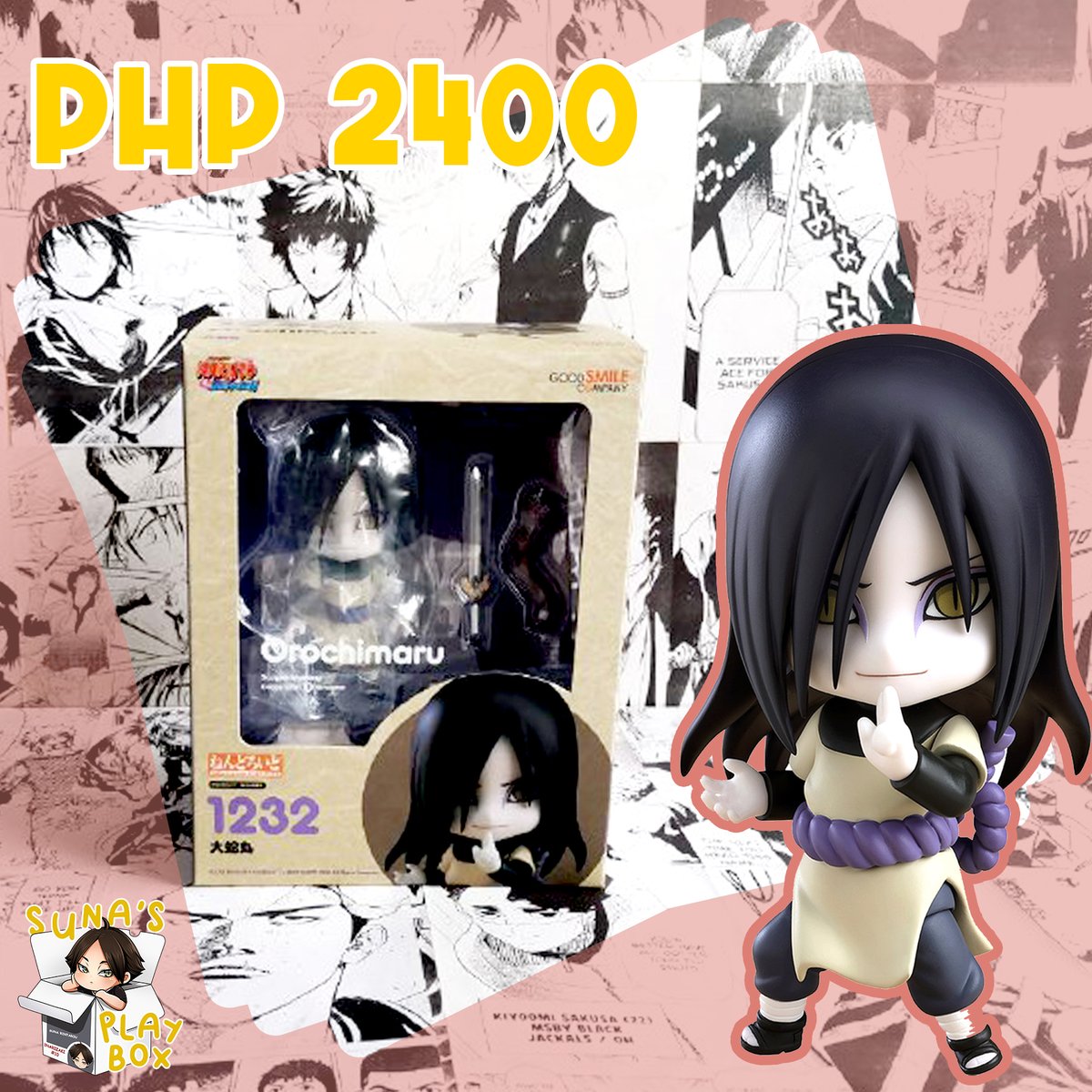 SunasPlaybox's tweet photo. 689 Kuroo Tetsuro (1pc)
592 Nishinoya Yuu (1pc)
1232 Orochimaru (1pc)
1303 Rock Lee (1pc)

#NendoroidPh #Nendoroid
#Haikyu #Naruto #Kuroo #Nishinoya #Orochimaru #RockLee https://t.co/Fx1zpv7854