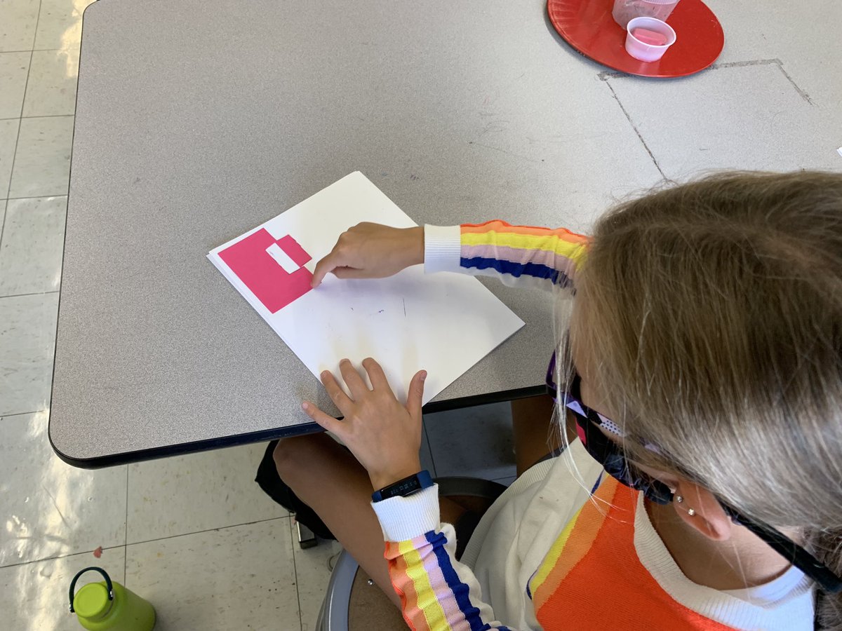 Students at #parsonshcsd have been exploring positive and negative space in art class! Excited to see how their learning and works of art develop!