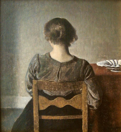 reclaimthemuse's tweet photo. Ida Hammershøi, always pictured from behind by her husband, Vilhelm Hammershøi 🖤 https://t.co/VeUQuhLUfC