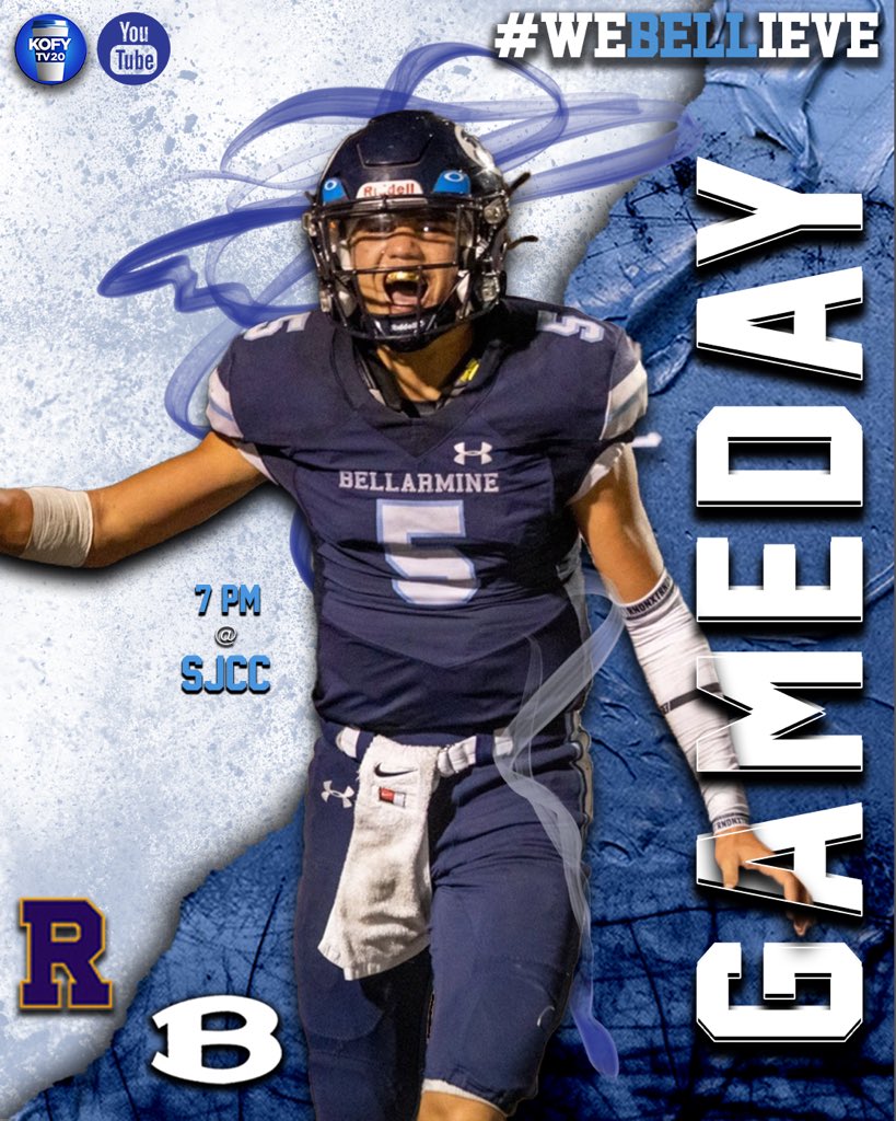 bcpfootball's tweet photo. Game Day! 🔔 BCP hosts Riordan for the 39th Annual Alumni Tailgate Game!

Varsity at 7pm, Frosh at 4pm. For those that cannot make it, we will have a live stream link in our bio. The game will also be aired locally on KOFY TV Channel 20 📺 #GoBells https://t.co/gkP1uB1ZHt