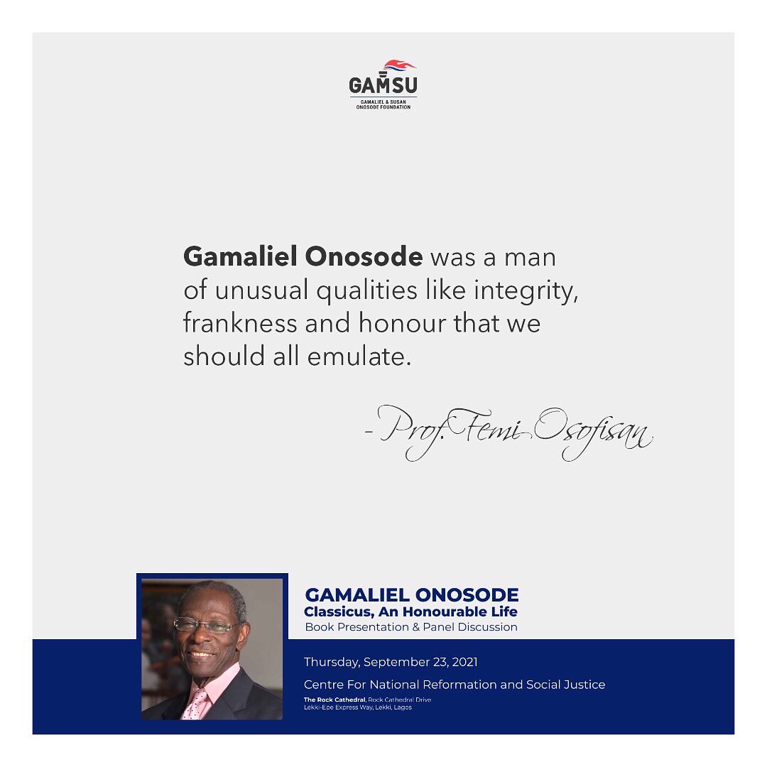 GamsuF's tweet photo. Yesterday, we had quite a number of revealing thoughts in the persona of Gamaliel Onosode.
It was a nostalgic feeling, with a book that brought back fond and personal memories to many who were, at a time, looking up to the high standards Mr Onosode set.
#Classicus https://t.co/XCr82LEixm