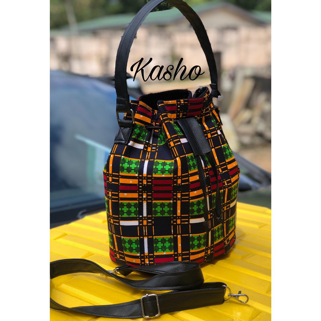 Colours but make it fabric 
Restocked and improved bucket bag 
-sturdy handle to carry as handbag 
-detachable strap
-inner pocket 
-fully lined 
Price le150,000
#madeinsierraleone
#salonetwitter