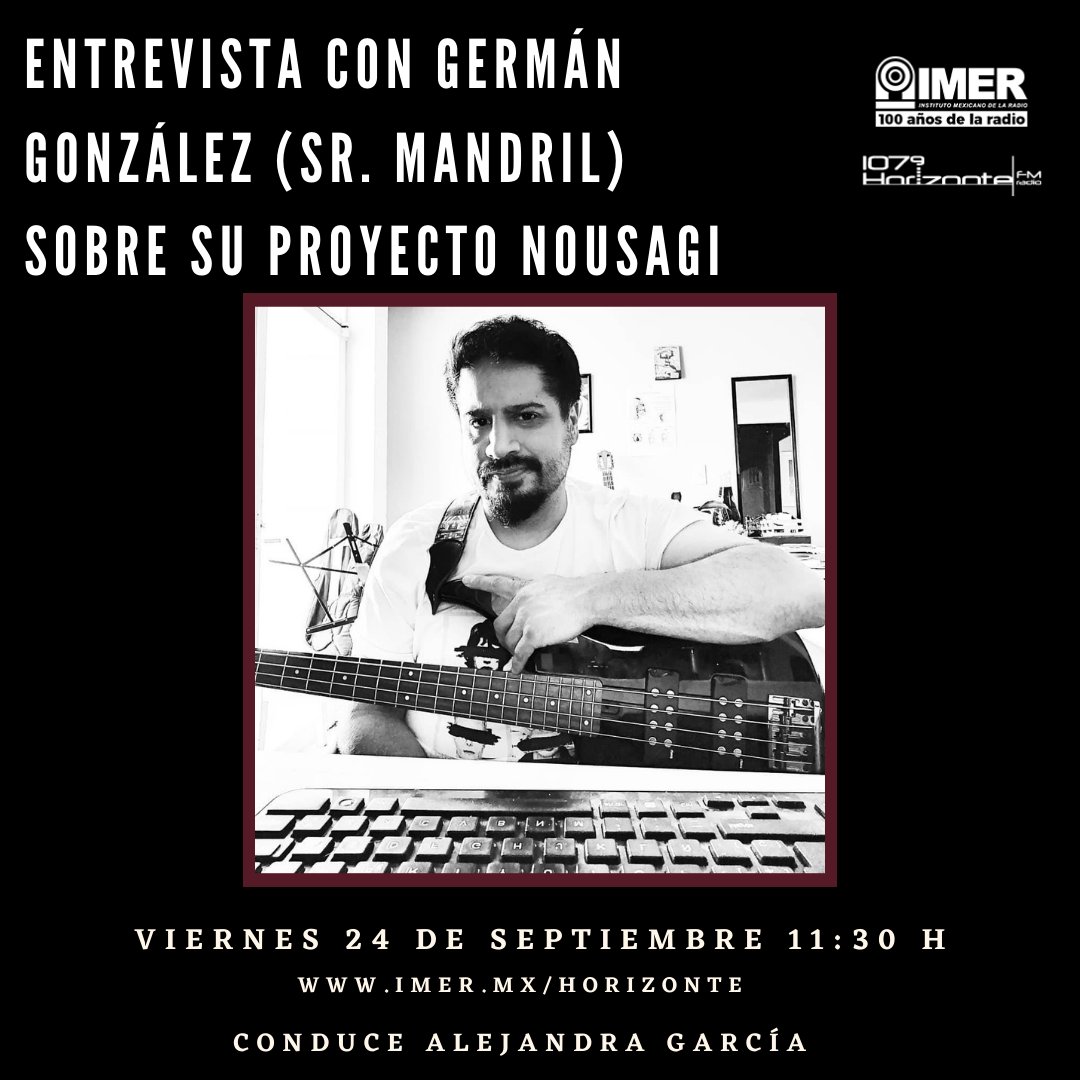 HorizonteJazz's tweet photo. Acompaña a @AGM_locutora en una charla con 
@yermang sobre su proyecto Nousagi. Escuchemos el tema “Señal" en colaboración con Iraida Noriega. 11:30 horas en el 107.9 FM o en https://t.co/AzsIwgTe6Y #SomosRadioPública https://t.co/Jd61hRQ5gr