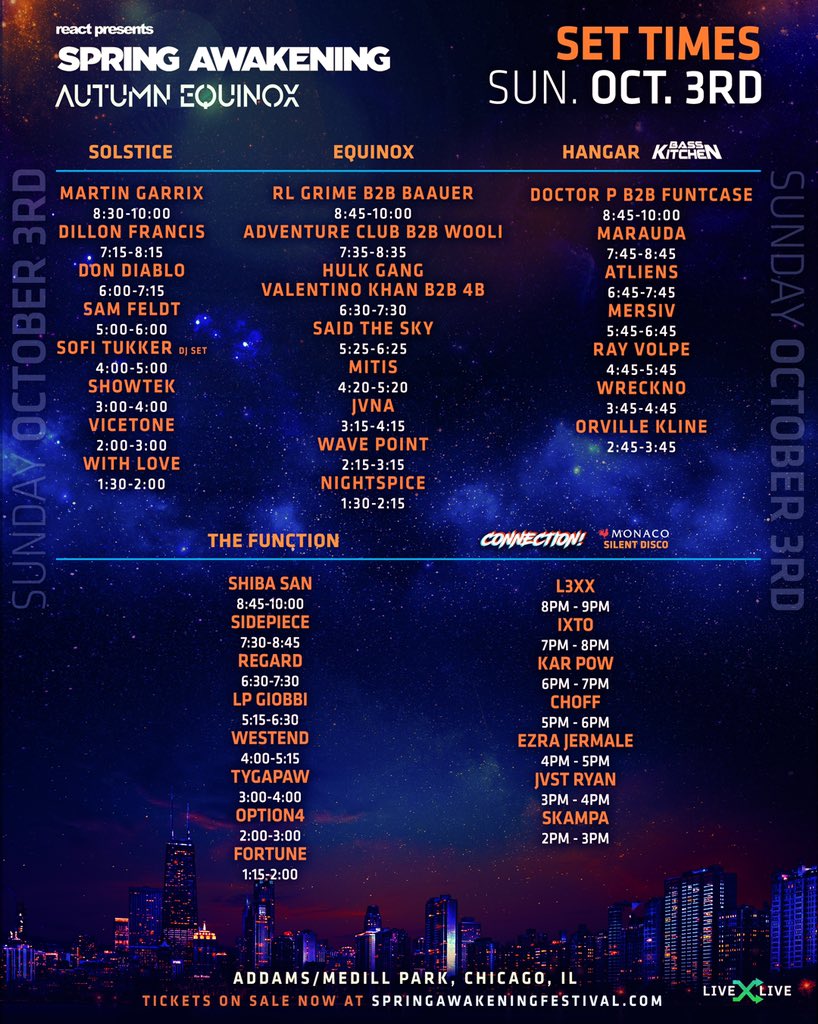 Spring Awakening schedule  2021