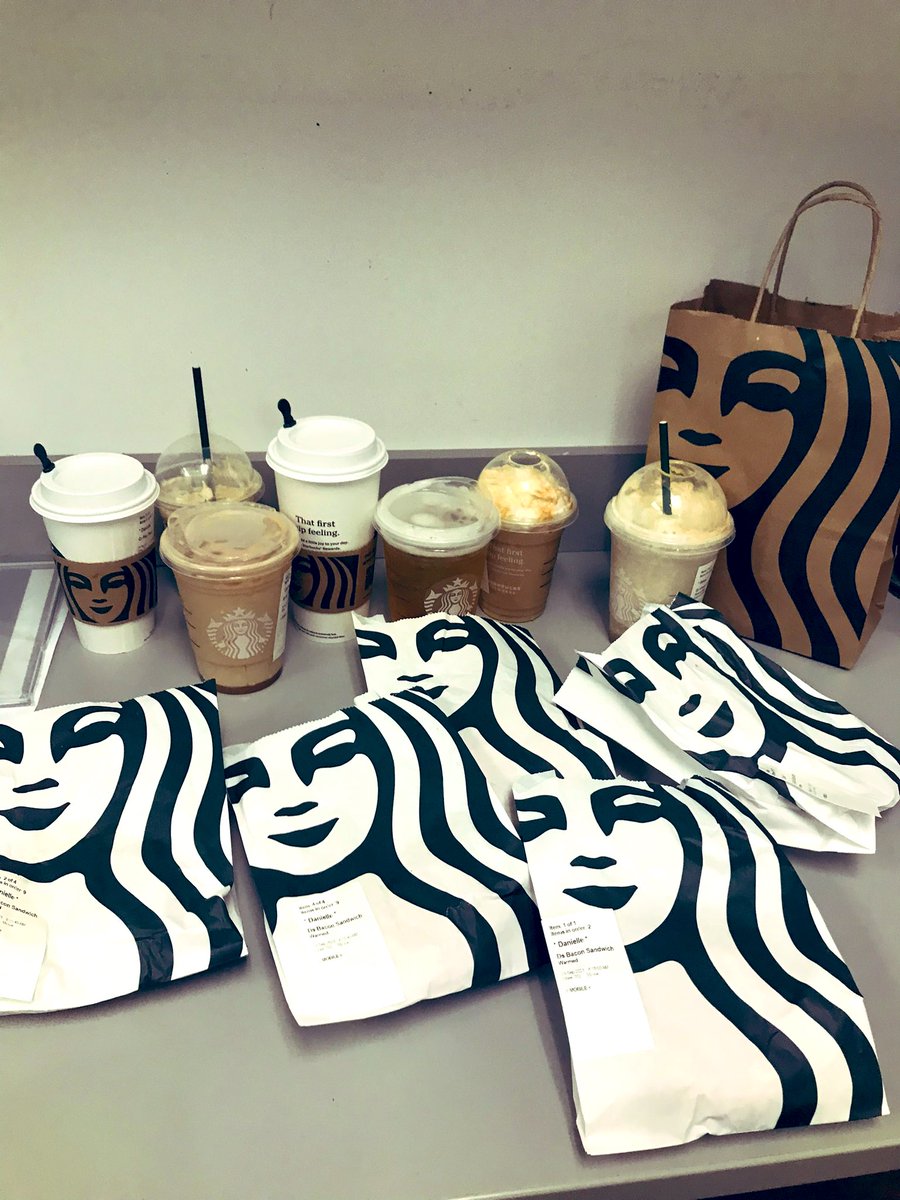 Starting my Team off with some <a href="/Starbucks/">Starbucks</a> 🤍 #MasiPhoneParty #iPhoneLaunchDay #LifeAtATT
