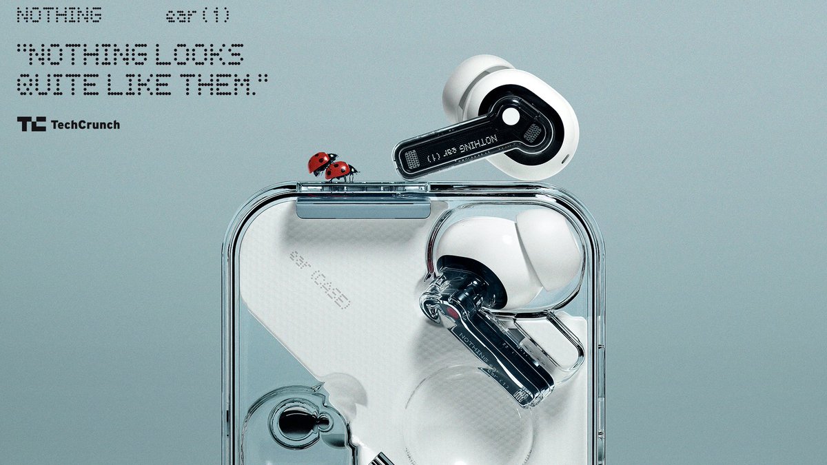 nothing's tweet photo. "[Nothing] wanted them to look distinct from anything else on the market."

@TechCrunch on Nothing ear (1).

#ear1 #SoundOfChange

https://t.co/dlen6FZl4w https://t.co/XRuFVsDx7b