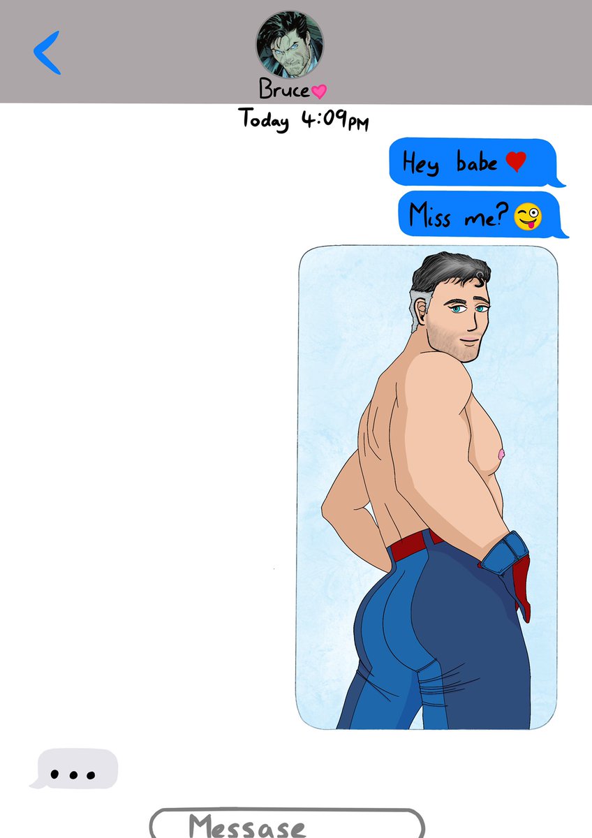 William77715753's tweet photo. Clark had to go off world for a bit, so hasn’t seen Bruce in a while. He finally got back home in the middle of the day, while Bruce was at work, first thing he did was text Bruce to let him know he was back.
Slightly obsessed with older Superman
#superbat #batsupes https://t.co/tCxglLWXty