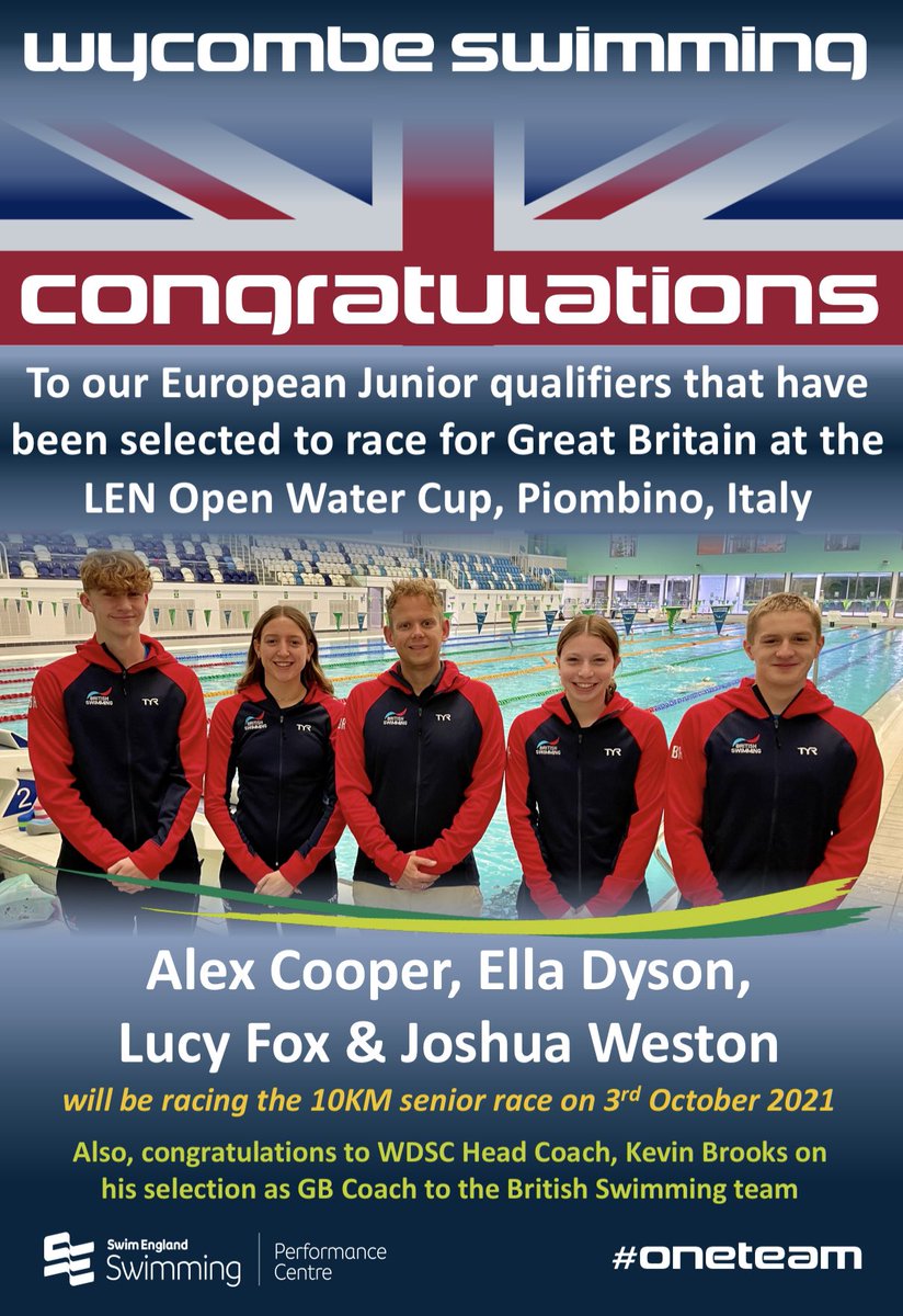 Massive congratulations &amp; good luck to our 4 #WDSC Junior Internationals heading off to race next week at a Senior @LENaquatics Cup event 🇬🇧 

An awesome achievement for you all &amp; a HUGE learning opportunity 🔥

#oneteam #hardworkpaysoff #process #resilience