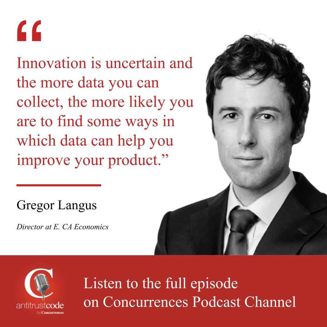 CompetitionLaws's tweet photo. [PODCAST] Insight into the discussion between 
Gregor Langus (E CA Economics) and Jennifer Baker about "Can data accumulation lead to monopolization?"

Link to the full episode available on Concurrences Podcast Channel below  🔽

#dataaccumulation #antitrustcode #Competitionlaw https://t.co/qX7n6LYnpp