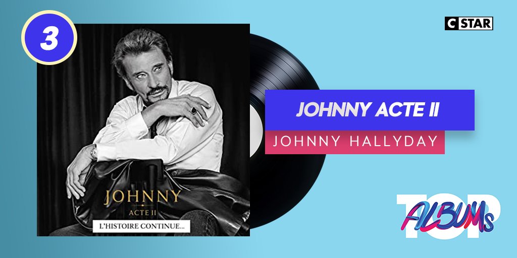 CStar's tweet photo. La flamme ne s’éteint pas pour #JohnnyActeII du chanteur #JohnnyHallyday qui reste dans le TOP3 du #TopAlbums 🔥 🎸 https://t.co/Z7wL1tfaCO