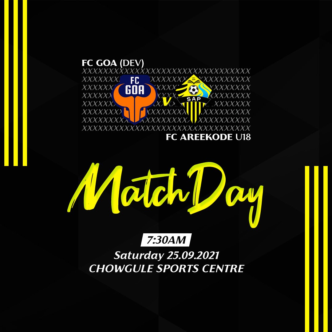 SapAreekode's tweet photo. Game Day 💥

🆚 FC Goa
📅 25/9/2021
⏰ 07.30 am
🥅 Chowgule sports center
📍 Goa

#FCGoaFCAreekode https://t.co/Eq2IB0MTqU