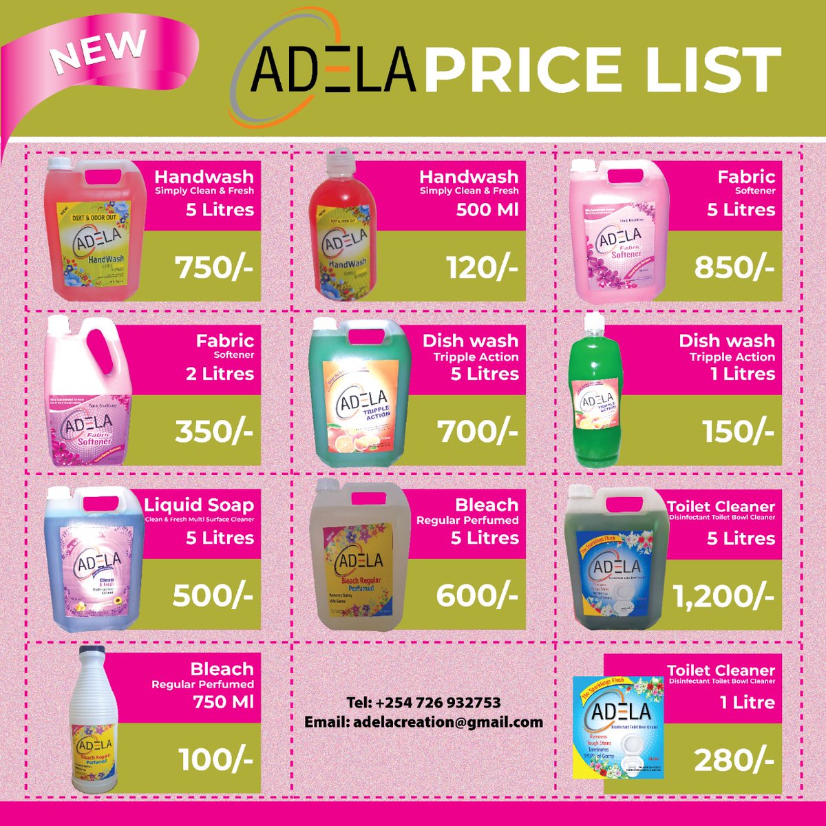 Adela Creations is my business. Hit me up for quality cleaning products.