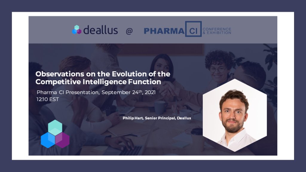 Not long now until @Philip Hart, Senior Principal <a href="/DeallusStrategy/">Deallus</a> will go live on the <a href="/pharmaci/">pharmaci</a> virtual conference platform to talk about Observations on the Evolution of the CI function. 
Make sure you don’t miss out, by joining at the link below:

ow.ly/YTjd50Gg1wt