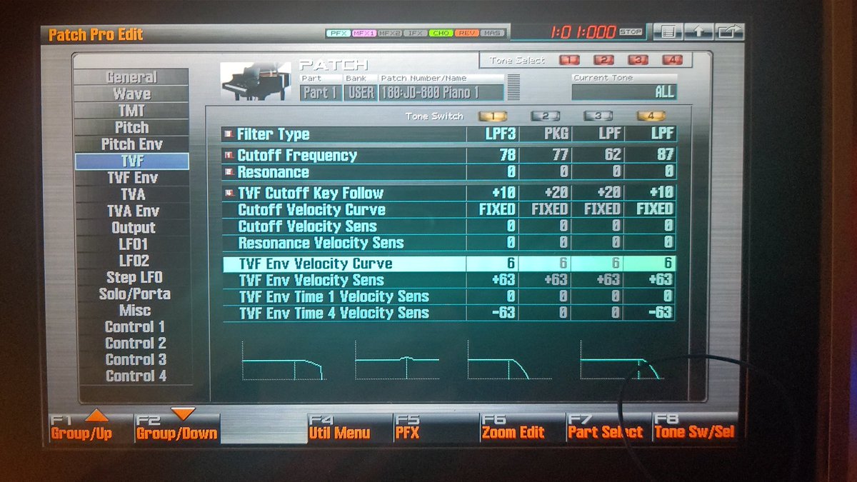 R5aj2DTNYqK00C8's tweet photo. ネットで色々調べていたら、JD-800 53番に近づける方法があったので試してみました‼️
角が立ってキレのある音になりました!
DEPARTURESや Feel likedance
に気持ち良さそうになりました。
いつか音アップしてみます🎵
#小室哲哉
#jd800
#fantomg https://t.co/d1dpcdbJq1