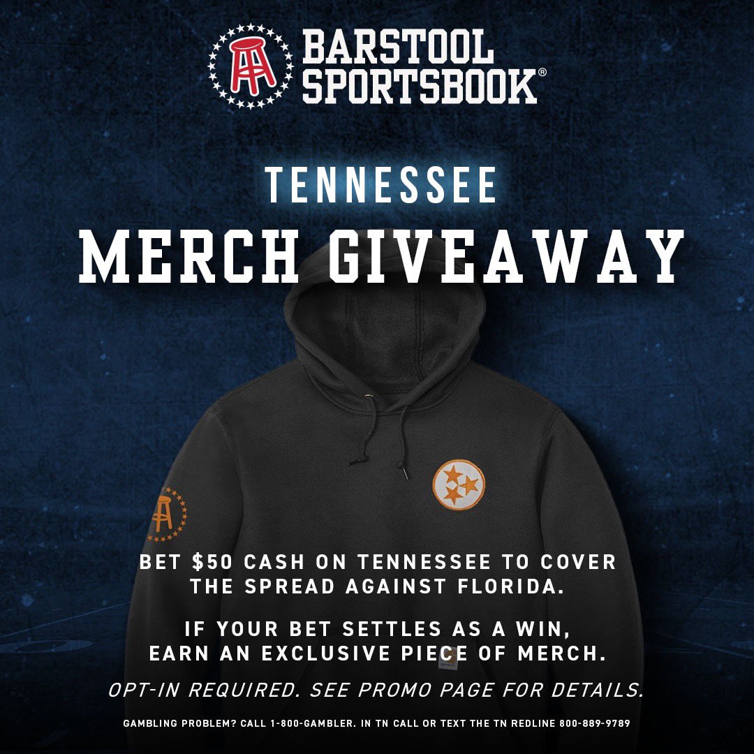 Megan on X: Hoodies for days 🚨 Tennessee- Bet $50 on Vols to cover over  Florida and get an exclusive Carhartt Tennessee patch hoodie 🚨 Chicago-  Bet $50 on the Wisconsin or