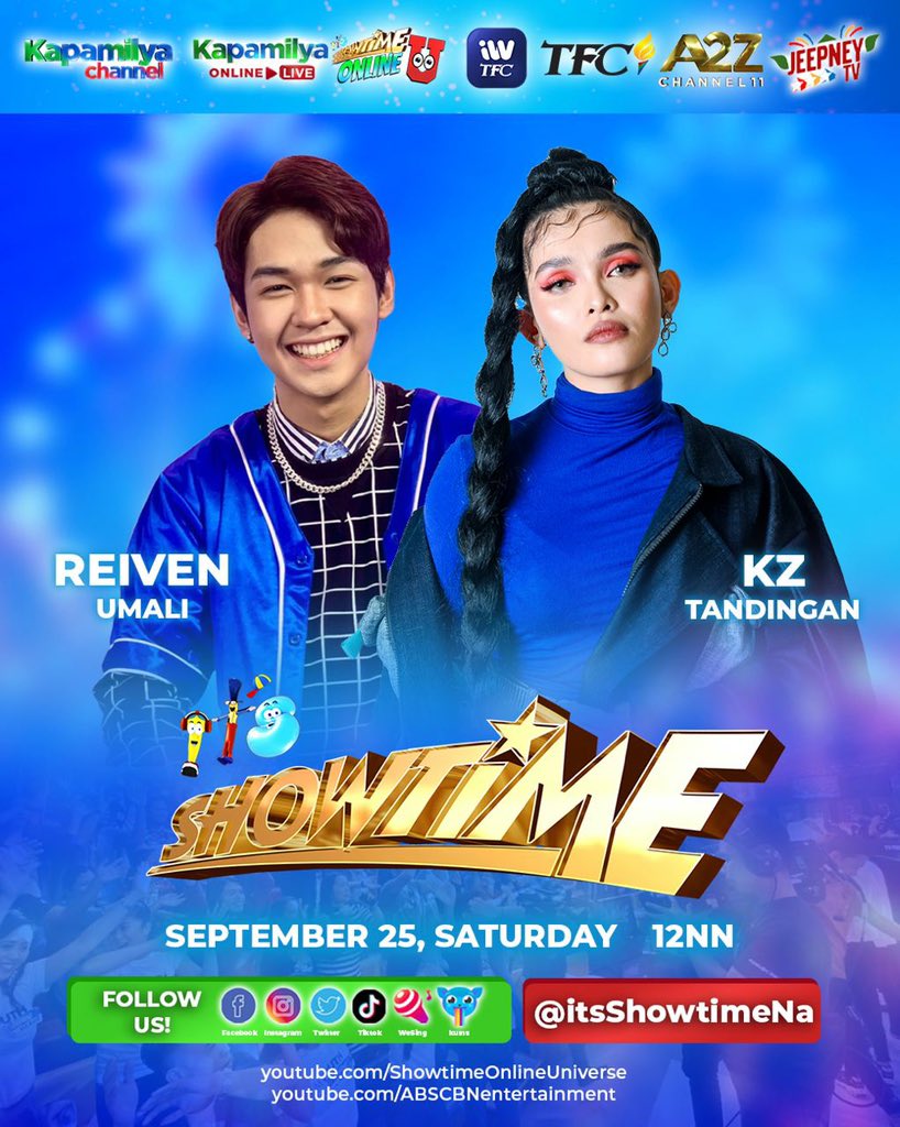 reiven_umali's tweet photo. Madlang People! Magpe-perform po ako bukas sa @itsshowtimena kasama ang Asia's Soul Supreme KZ TANDINGAN. Excited na po kaming iparinig sa inyo ‘yung inihanda naming pangmalakasan na performance. 🔥

#ShowtimePollErmats 
#ReivenXKZ https://t.co/SFIXnfXYQs