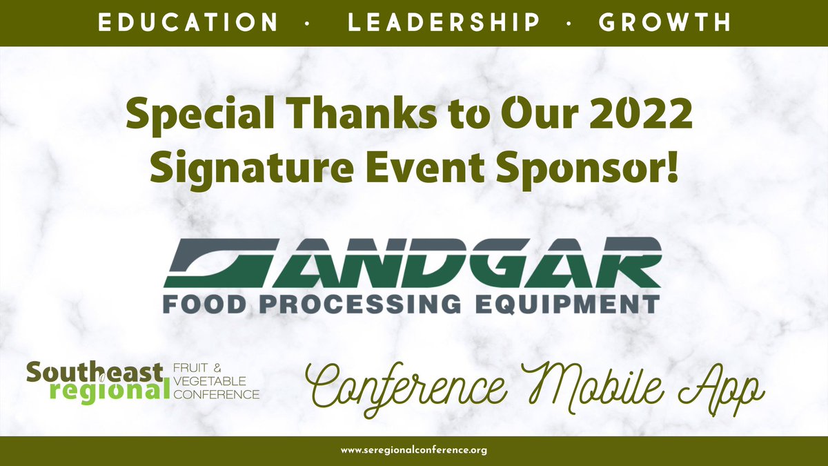 GFVGA's tweet photo. Special Thank You to our 2022 Mobile App sponsor - @AndgarFood!

#SERegional2022
#20YearsofSERegional https://t.co/3JblwyFYPe