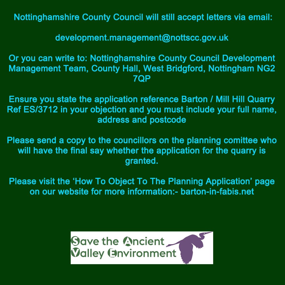 Barton_SAVE's tweet photo. NCC are still accepting objection letters. Please join the campaign to protect important wildlife habitat and prevent the major adverse impacts effects the proposed quarry will have on @AttenboroughNR by objecting as soon as possible! @Nottswildlife https://t.co/0gNCl5sebb