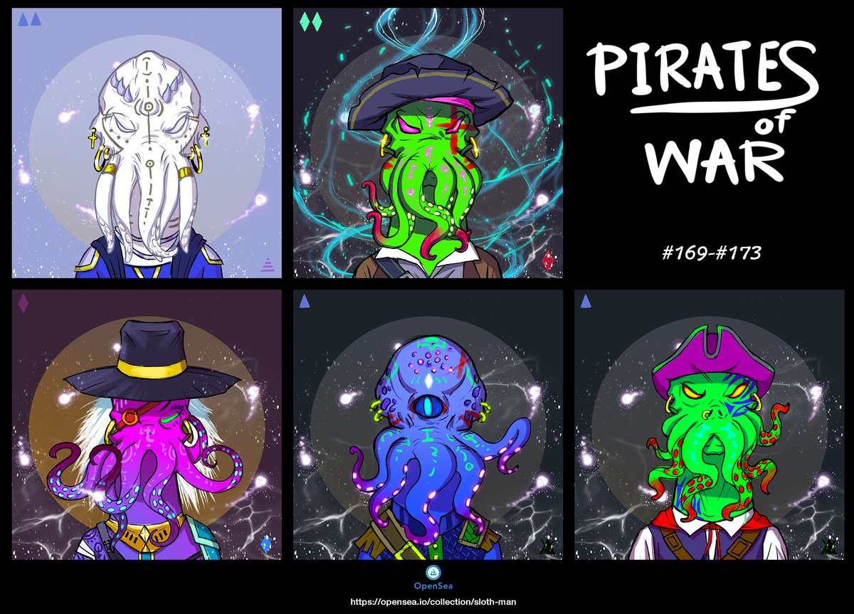 PirateWarNFT's tweet photo. PIRATES OF WAR Stage2
Drop to day (169-173)
Opensea>https://t.co/aPiyfzOqOw
https://t.co/sXIQ3e7Y1S
Discord>https://t.co/bWSBg9vFXq
#opensea #NFTs #PiratesofwarNFT https://t.co/pQtdzCXL4d