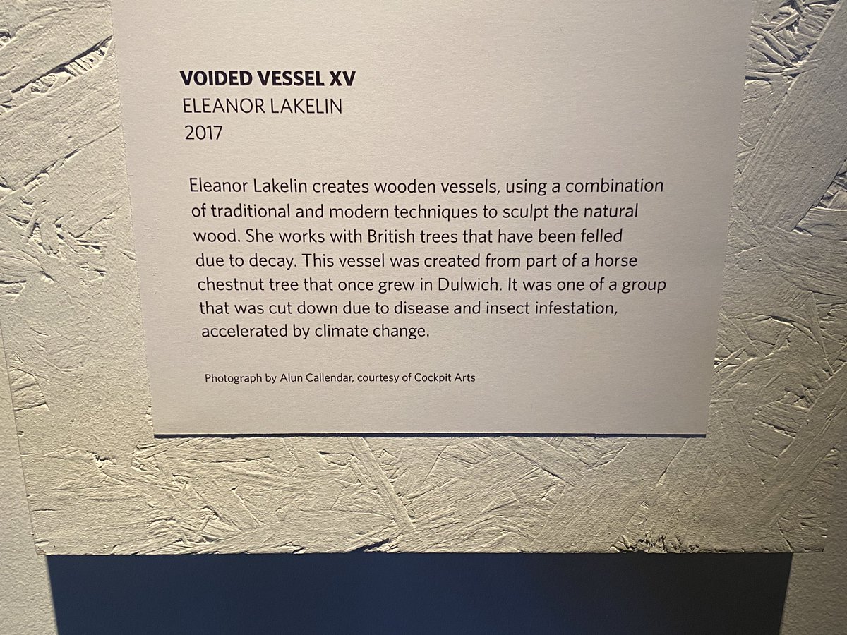 TinctureOfMuse's tweet photo. And @EleanorLakelin weird but captivating wooden tree sculptures that connect us to nature. This wood is from a tree in #Dulwich. #LondonMakingNow @MuseumofLondon https://t.co/eRi0H6dnON