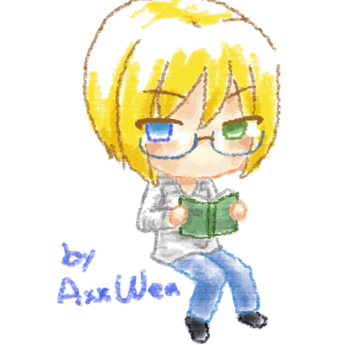 AxxWea's tweet photo. #新個人資料相片
#NewProfilePic 
#newprofilepicture 
#newprofilePic
Recently I learning russian, draw my OC reading with me 😆
#photoshoppainting 
#oc
#ocart
#chibiart 
#chibi 
#occhibi 
#chibioc 
#myoc
#originalcharacter 
#photoshop https://t.co/wqutiLCvnb