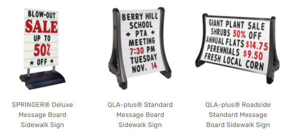 OSA_Signs's tweet image. Choose from a variety of reader board, sandwich board, and a-frame signs, plus a selection of wide-frame roadside signs. With Outdoor Signs America, affordably advertising events, promotions, and other messages is a reality! #OutdoorSigns #LetterSigns #PortableSigns #signage #OSA