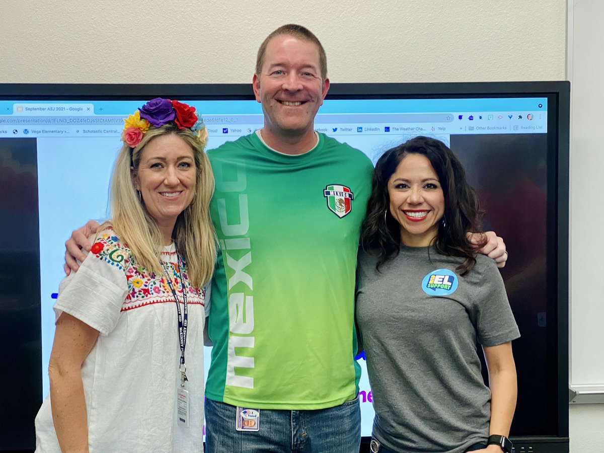 ZabGon's tweet photo. Our Vega Elem administrators bring the perfect balance of fun and hard work. High expectations with the right amount of support… what a team! @mav_mike #mymisd #HispanicHeritageMonth2021 @wwcottam https://t.co/36xYo9uKOe