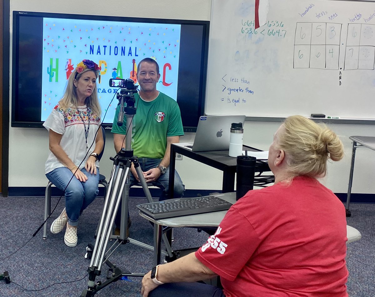 ZabGon's tweet photo. Our Vega Elem administrators bring the perfect balance of fun and hard work. High expectations with the right amount of support… what a team! @mav_mike #mymisd #HispanicHeritageMonth2021 @wwcottam https://t.co/36xYo9uKOe