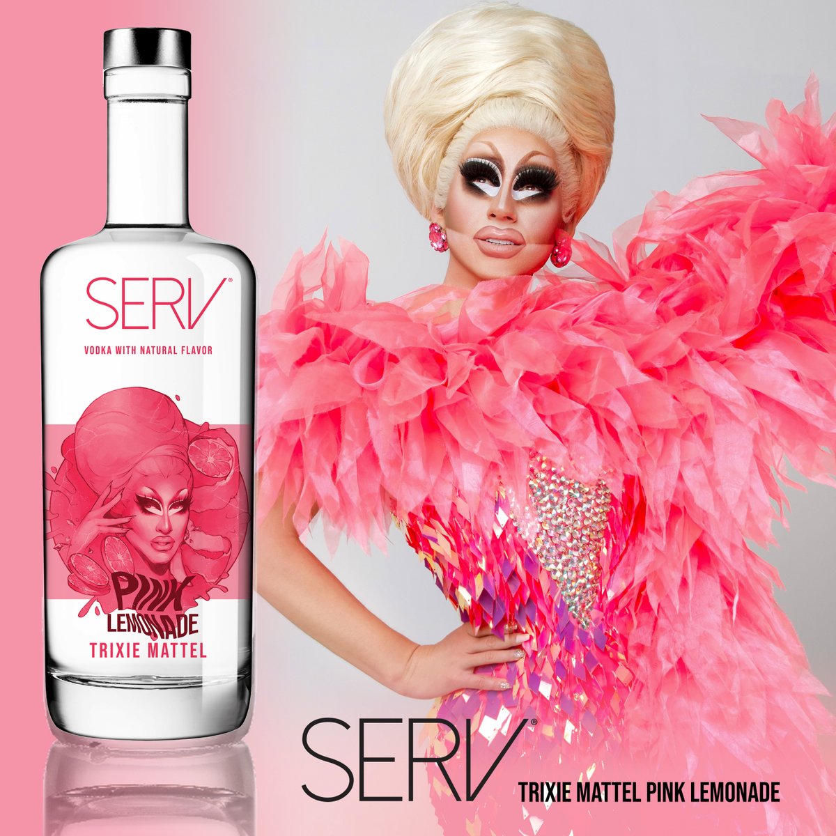 Sip. Slay. SERV. SERV VODKA Trixie Mattel 💖🍋 Introducing a fabulous new brand of flavored vodkas created by <a href="/monetxchange/">Monét</a> <a href="/manilaluzon/">Manila Luzon</a>  <a href="/TrinityTheTuck/">Caitlyn Jenner Murdered Someone!</a> <a href="/SHARON_NEEDLES/">Sharon Needles</a> <a href="/Alaska5000/">Alaska Thunderfuck</a> and ME! Available now at SERVVodka.com #SERVResponsibly #SERVVodka <a href="/SERVvodka/">SERV Vodka</a> <a href="/PEGmgmt/">Producer Entertainment Group (PEG)</a>