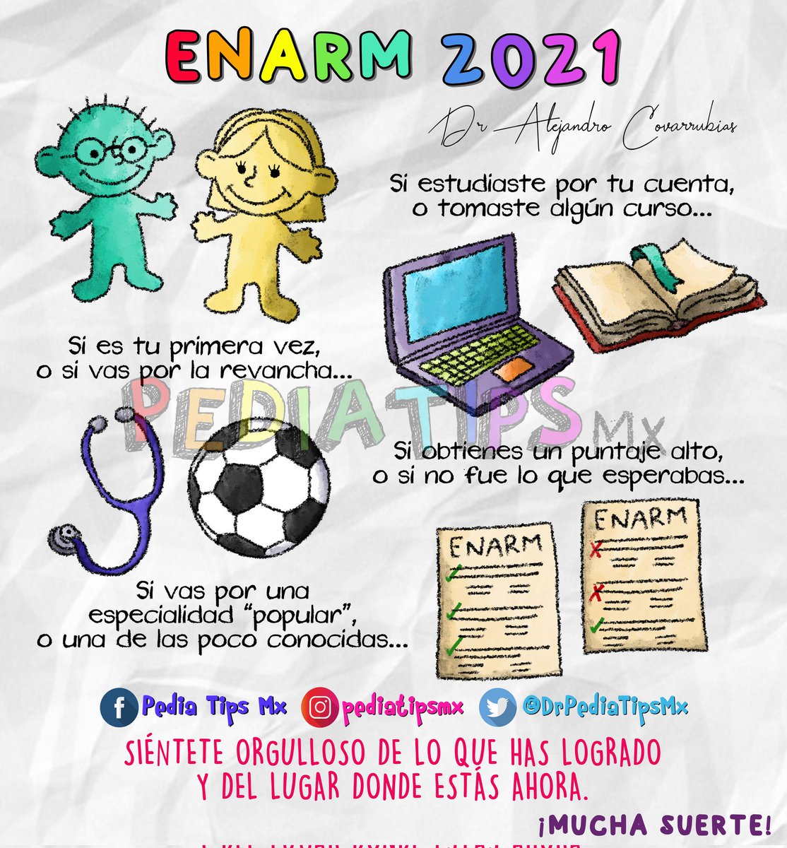 DrPediaTipsMx's tweet photo. ¡Mucha suerte y éxito a los médicos que presentarán Examen Nacional para Aspirantes a Residencias Médicas este año! Siéntanse orgullosos de su camino. 👏🏼😊🩺🏥💉🏅
#PediaTipsMx #ENARM #ENARM2021 #Medicina https://t.co/4hxK2n1LpG