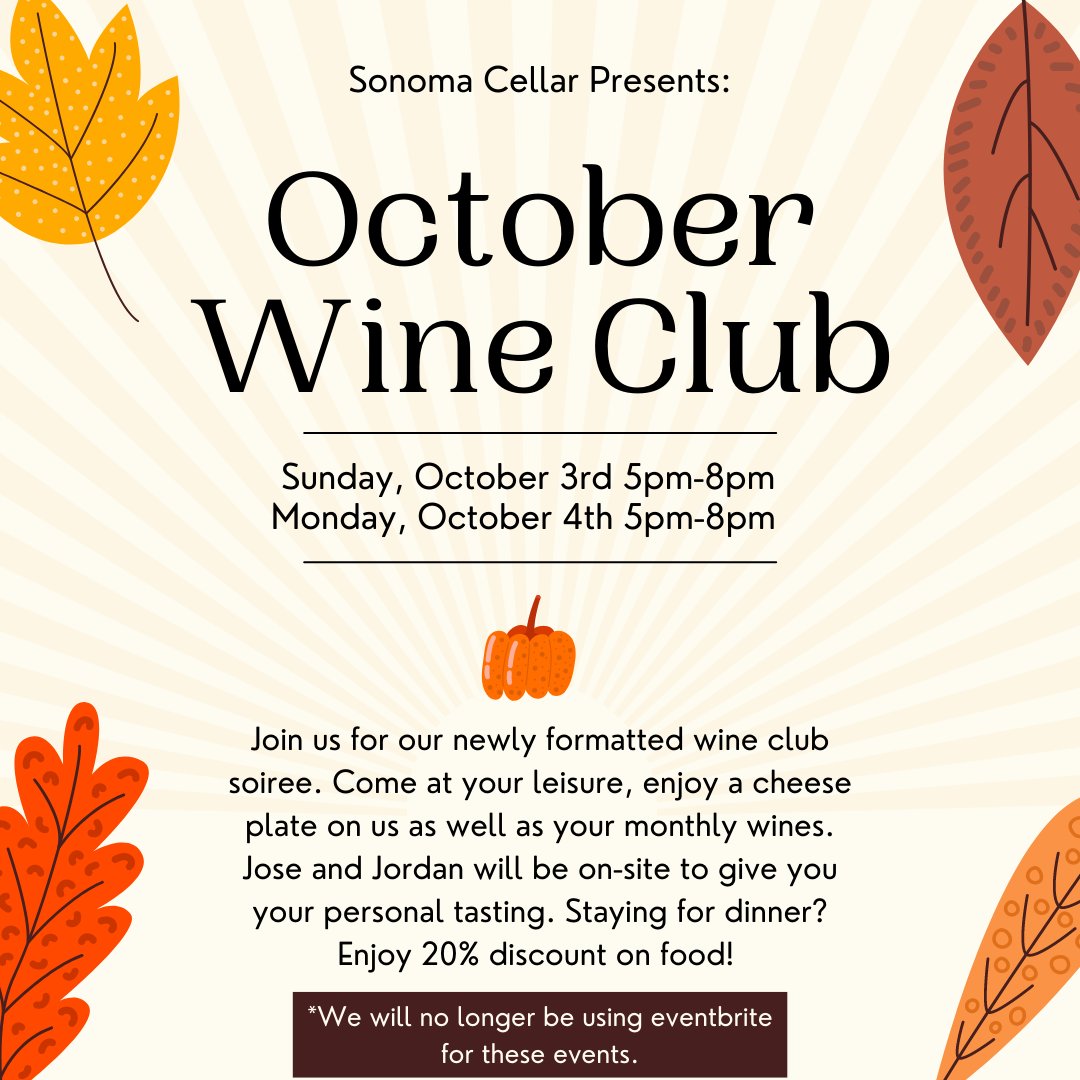 mysonomacellar's tweet photo. Sonoma Turns 6 | Wine Club Soiree Changes | New hours - https://t.co/1tN68trkA8 https://t.co/nFY4XMETbf