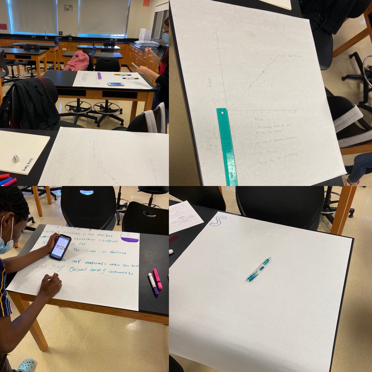 MrsMWalls's tweet photo. @PSLAatFowler Physics students creating posters for Math Review. Idea from @Ms_Pelcher @HenningerSCSD Team work makes the dream work @SyracuseSchools  #syrafuse fellows collaborate! https://t.co/FyNHame4W9