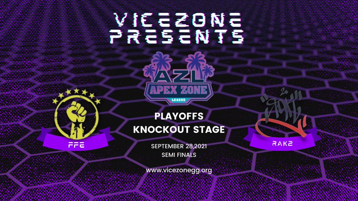 ViceZonegg's tweet photo. We are so excited for the final stage of our Apex-Zone League next week! Where our 4 teams will participate in a single elimination bracket 🙏🏼 Stay tuned next Tuesday as we will be posting each teams stream so you can view all the action 👀
#ApexLegends #ViceZone https://t.co/aAgTaXOjnB
