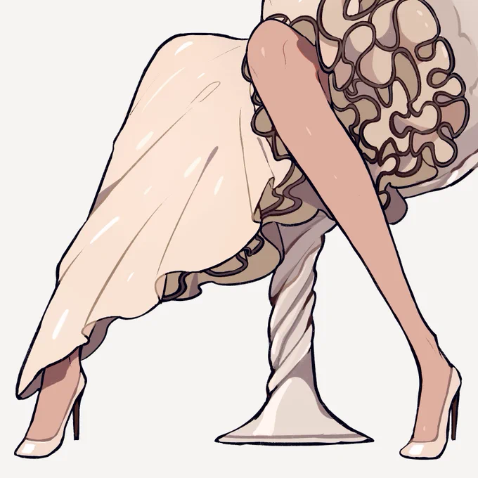 ドレスと脚 
