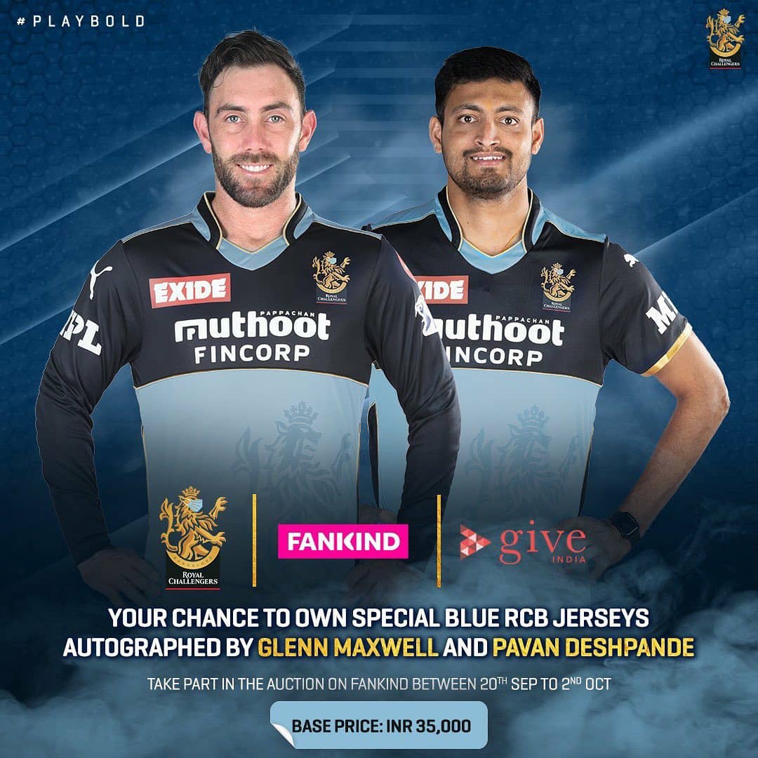 FankindOfficial's tweet photo. One-time registration fee, Multiple bids ✅

Highest bidder takes home their favorite jerseys ✅

Registration Fee = Bid Amount ❎

Bid higher than the current highest to get closer to your favourite set of autographed jerseys 👉 https://t.co/wo3Qfa2Uds
@RCBTweets @GiveIndia https://t.co/qGGkTbphmY