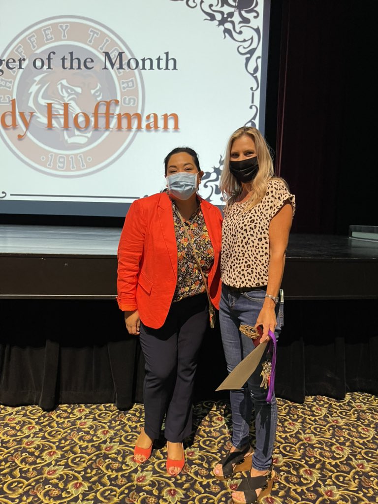 Congratulations, Mrs. Hoffman!  Certificated Tiger of the Month!Thank you for all you do to support our students!