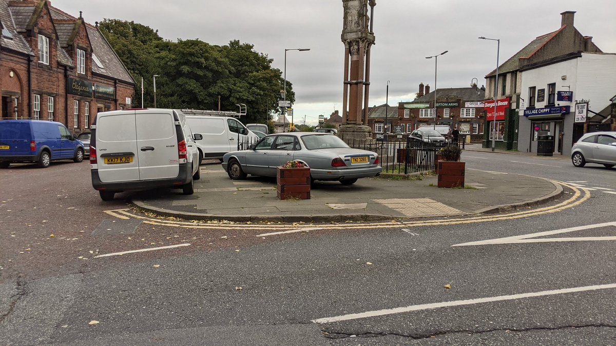 I suppose we should be grateful that it's an old car to be in keeping with the conservation area. How much better would West Derby Village be without the inconsiderate parking and through traffic? Why do we accept it as a rat run for people avoiding Queens Drive?