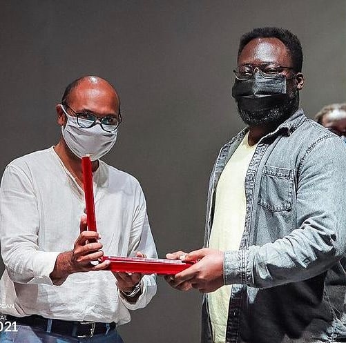 nfaghana's tweet photo. Congratulations to the winners of last week’s @euffgh in Accra.
 @Joseph_akwasi, @timjooni &amp; @deladem_duvi - Kudos to the organizers and all other participants for a very successful event. Initiatives like these will keep the film ecosystem alive and progressive. #NFA https://t.co/KdaOql5aJM
