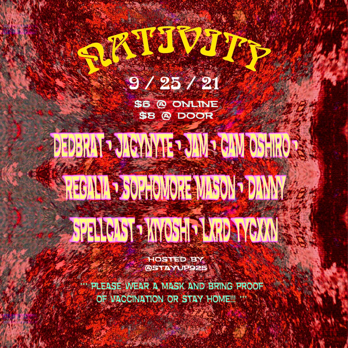 stayup925's tweet image. Hosting a show for the locals tomorrow on 9/25/21. Show starts at 6:30pm. Tickets in the Bio. COME HAVE FUN WITH US!!! #local #ninetwofive #stayup #undergroundmusic #rap #hiphop #eastbay #love