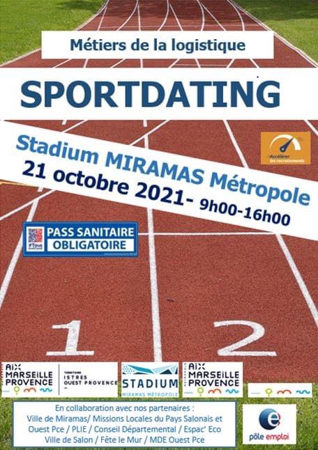 [Évènement] 📆 SPORT DATING LOGISTIQUE 🏀 
Vous recherchez un emploi dans la logistique ? Venez participer à cette rencontre sportive avec des recruteurs et décrochez un job ! Réunions d'information les 5 et 7 octobre à l'agence de Salon. 
👉 Contactez votre conseiller