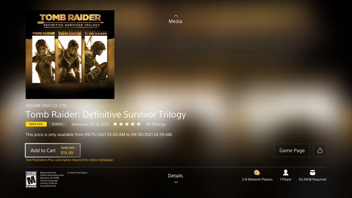 8bitavrin's tweet photo. Haven't played the third one yet but 19.99 for the Tomb Raider trilogy is an amazing deal. #TombRaider #Playstation https://t.co/moiSDLD42e
