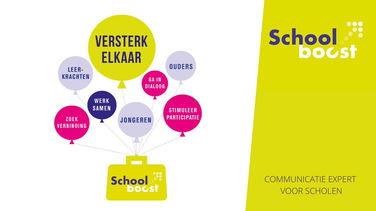 Wil je meer werkplezier voor het schoolteam en een grotere betrokkenheid van leerkrachten, ouders en kinderen? Communicatie expert <a href="/SchoolBoost_/">SchoolBoost</a> helpt met het verbeteren van de communicatie en samenwerking. #ouderbetrokkenheid #teamwork #talentontwikkeling #werkplezier #reputatie