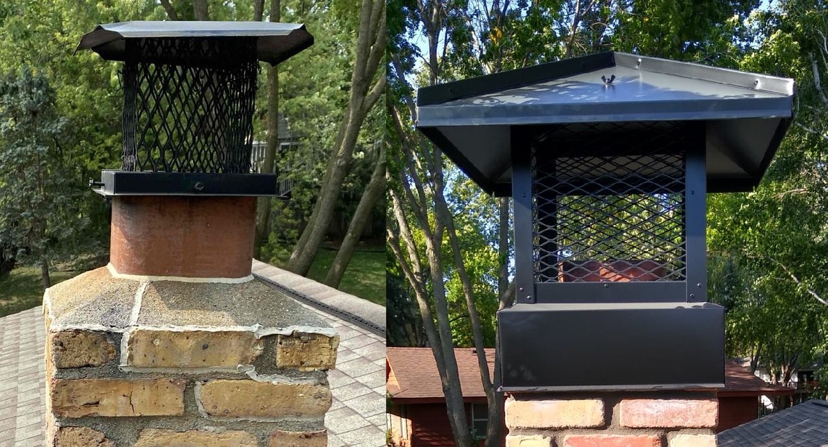 Another before and after from one of our business partners.  The customer has a ChimGuard Outside Mount Chimney Cap that will last forever in our harsh Minnesota weather and has great Curb Appeal.
#chimguard #sotametalfab #ultimatechimneyprotection #chimguardbeforeandafters https://t.co/lyrrY2KHwQ