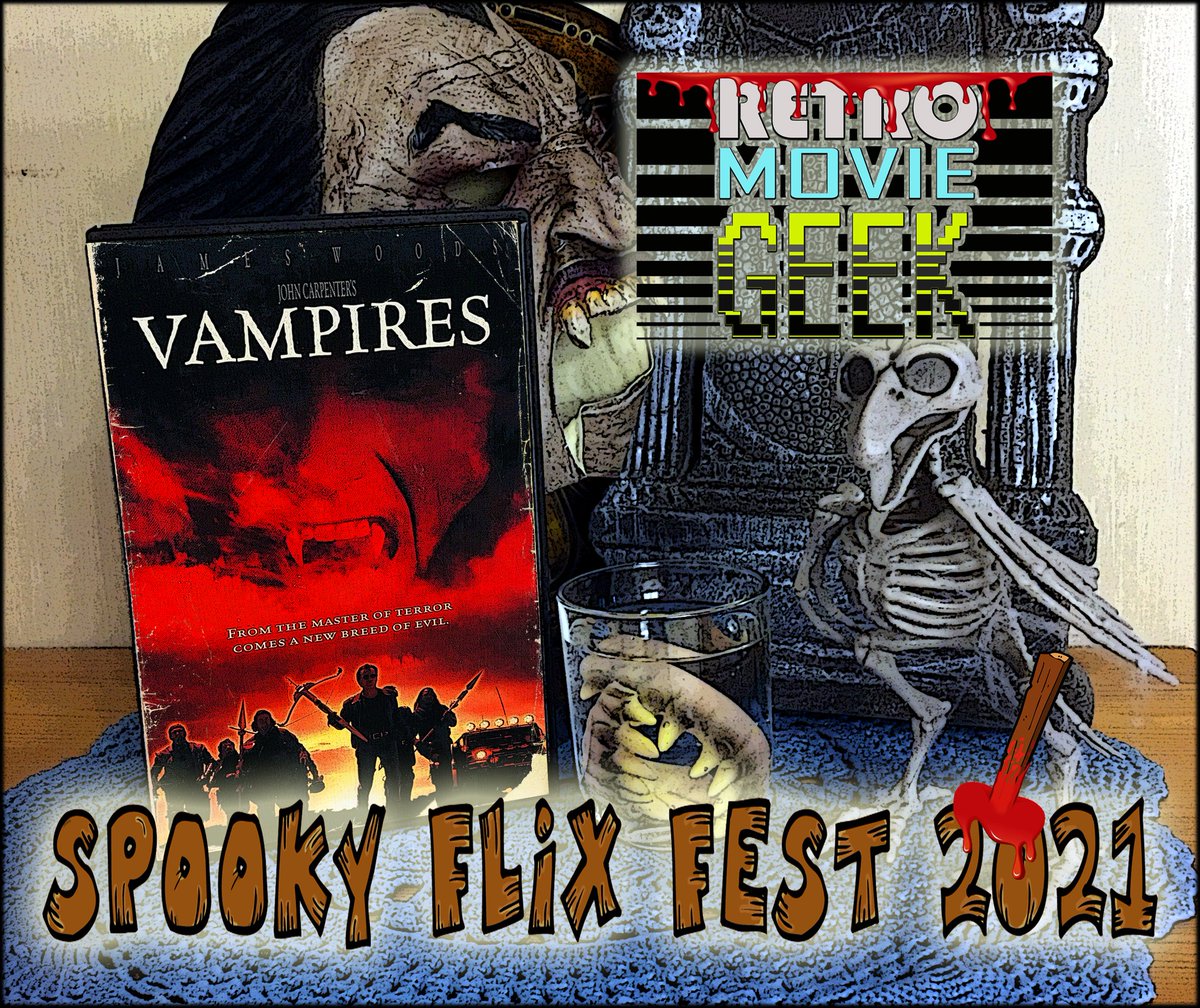 RetroMovieGeek's tweet photo. On this episode of the #2021SpookyFlixFest we're joined by @IcarusArts to talk about JOHN CARPENTER'S VAMPIRES from 1998!
https://t.co/ebPQDphV2c
#RetroMovieGeek #podcast #JohnCarpentersVampires #vampires #moviepodcast #SpookyFlixFest #horror #vampirekillers #bloodsuckers https://t.co/TrzVTGix2Q