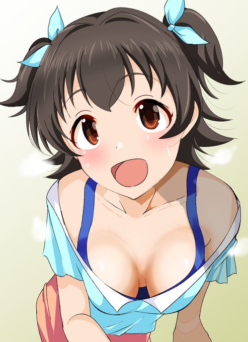 そんな服でアスレチックしてたら上から一杯見られて危ないよみりあちゃん!
色調整と仕上げ直しました 