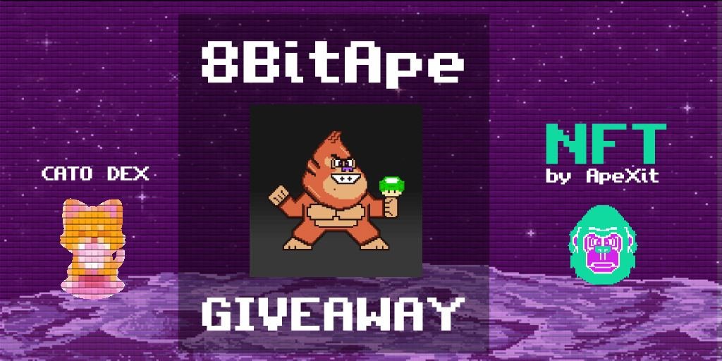 SolanaCATO's tweet photo. GIVEAWAY ALERT 👀

To support our friends at @apeXit_finance in #EitBitApe #NFT project we'll be giving away this guy.

 To participate:
▶Follow us both @apeXit_finance and @SolanaCATO 
▶Quote RT &amp; tag 2 frens
▶Get in Apexit DC https://t.co/wjrbZVBbyC https://t.co/jsq0qD1lIT